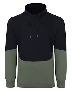 Bigdude Block Panel Hoody Navy/Sage Green Tall